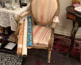 One of a pair of French Style chairs