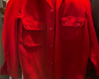 Vintage Red Wool Coat