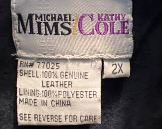 Michael Mims Kathy Cole Suede Jacket 2X