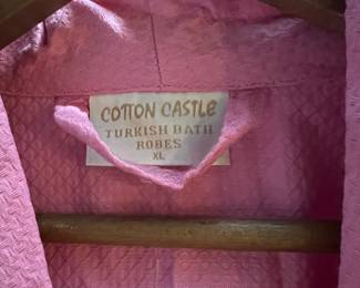 Cotton Castle Travel robe with bag Pink