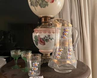 One of a pair of Gone with the wind lamps