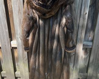 Full length fur coat