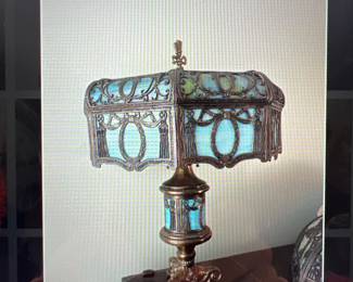Slag Glass Lamp