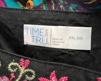 Time and tru Embroidered top