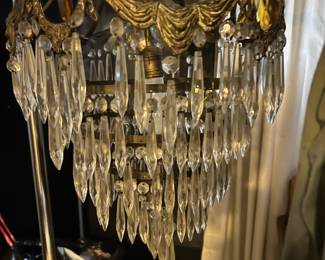 Wedding cake chandelier detail