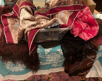 Ladies silk scarves and more