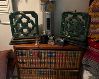 Books and broken cool lamp bases