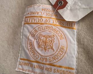 Hudson Bay Blanket Lable