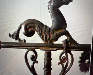 Hippocampus floor lamp detail