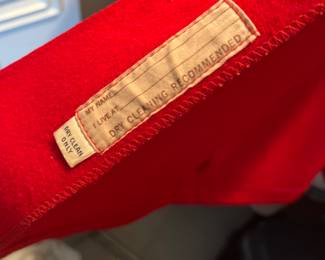 Vintage red wool coat