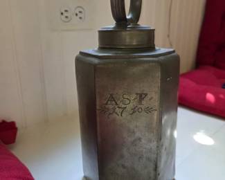 Rare antique English tea caddy
Tea leaves would be stored in here and it was considered sort of elegant to have one way back when