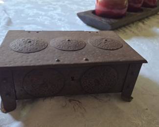 Antique arts and craft period German metal box