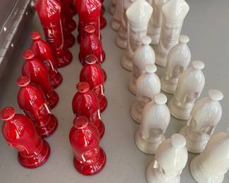 32 piece ceramic chess set 