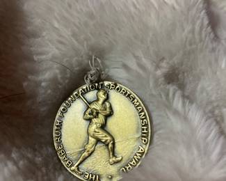 Babe Ruth foundation sportsmanship award medal 