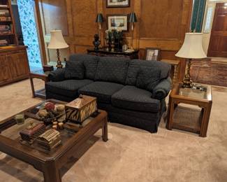 Sofa, end tables, coffee table