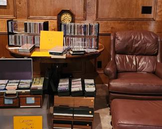 CDs and cassette tapes 