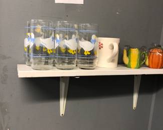 Duck Glasses, Cups, Corn Pitcher, Pumpkin Pitcher