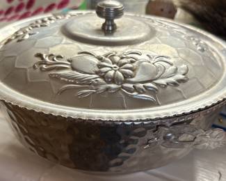 Vintage Nasco Italy Hammered Aluminum Casserole Dish