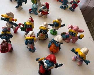 Large lot of Vintage Smurf figures.
PVC plastic