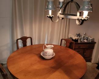Antique Dining Table on Casters