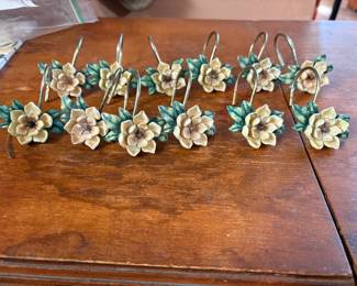 Vintage Shower Curtain Hangers set of 12