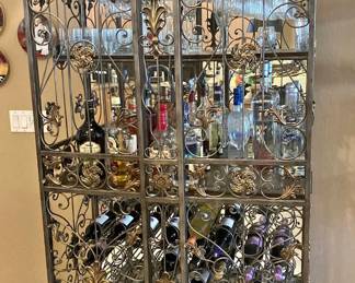 Dramatic 6-½' high bar/wine rack
