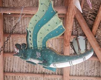 Wooden winged alligator, measures about 3 ft wide. Very cool. Located at my house off of Sarno made in a Faraway country. $300
This does not fall under the discount day it's at my house