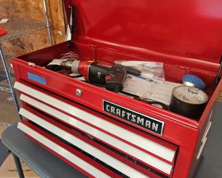 Sunday discount price on the Craftsman tool box $60. We also have some of the tools left inside
