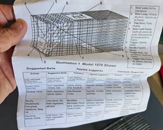 New animal trap large size $20
SUNDAY PRICE $10