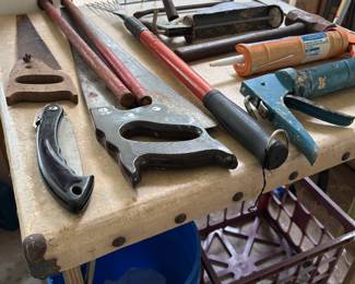 Many tool and gardening items