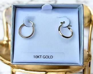 New 10kt Gold Hoop Earrings Tested