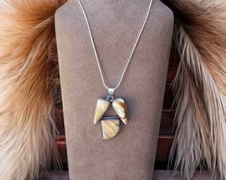 Picture Jasper Triple Pendant Necklace Tested