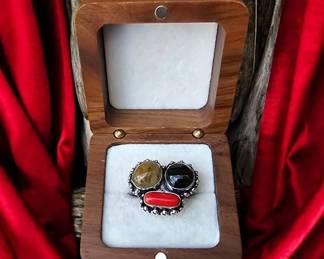 Golden Rutile Red Coral Ring Tested