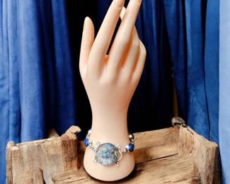 Dendrite Opal Lapis Lazuli Bracelet Tested