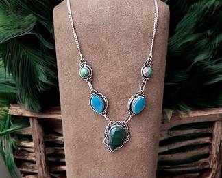 Bloodstone Hemimorphite Druzy Necklace Tested