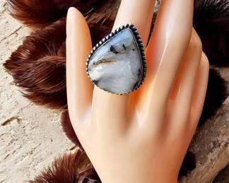 Natural Black Rutile Ring Tested