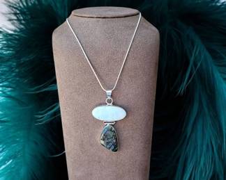 Hemimorphite Stick Agate Necklace Tested