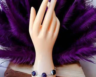 Natural Amethyst Toggle Bracelet Tested