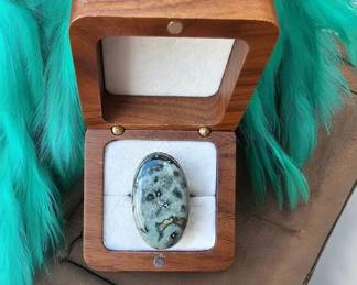 Green Ocean Jasper Ring Tested