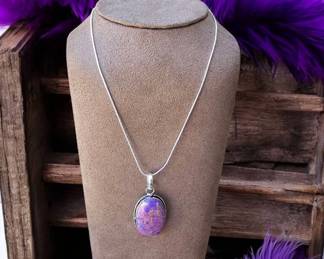 Purple Pink Mosaic Jasper Necklace Tested