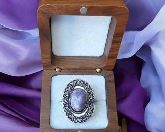 Classic Lepidolite Ring Tested