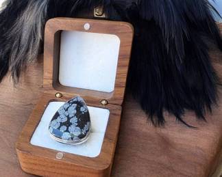 Snowflake Obsidian Ring Tested