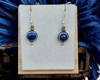 Sterling Silver Lapis Earrings Tested