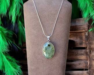 Moss Prehnite Necklace Tested