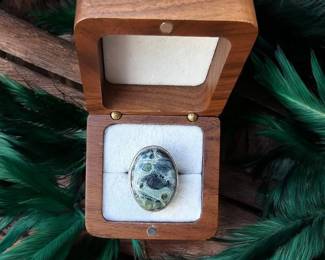 Radiant African Kambaba Jasper Ring Tested