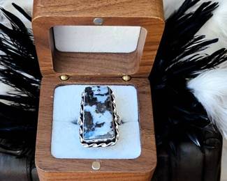 06 White Buffalo Turquoise Ring Tested
