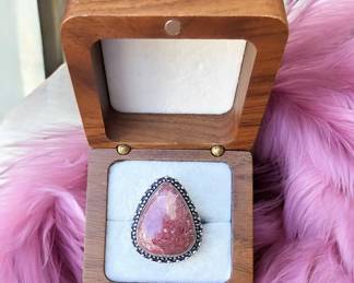 Full Of Color Rhodonite Ring Tested