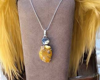 Rough Honey Dendritic Necklace Tested