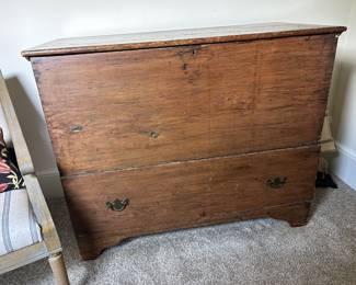 Late 18th century blanket trunk with lovely patina! 