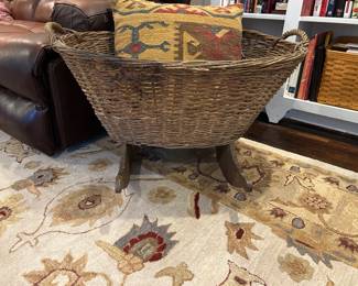 Antique basket rocker.   Has a flaw on back side but otherwise in great shape for age.  